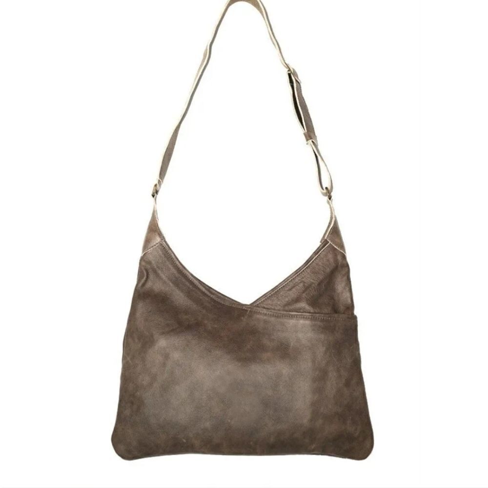 Anthropologie Lily and Lola Crossbody Distressed Leather Bag